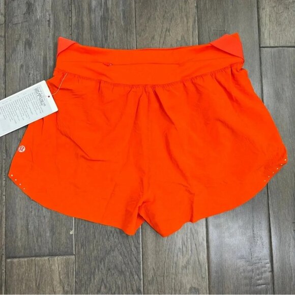 Lululemon Fast and Free High-Rise Short 2" *Airflow In-Sense Emboss Solar Orange - Picture 3 of 10
